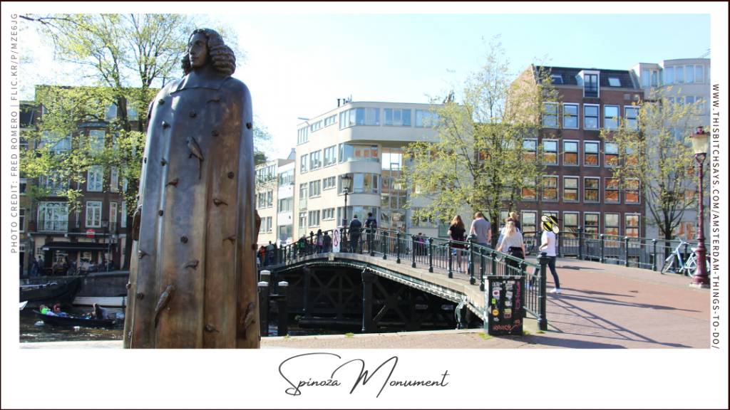 the Spinoza Monument is one of the top things to do in Amsterdam