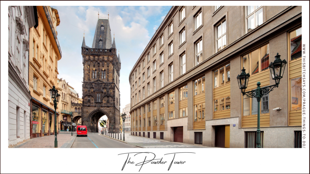 the powder tower is one of the top things to do in Prague
