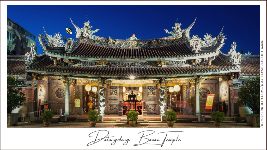 The Dalongdong Baoan Temple  is one of the top things to do in Taipei