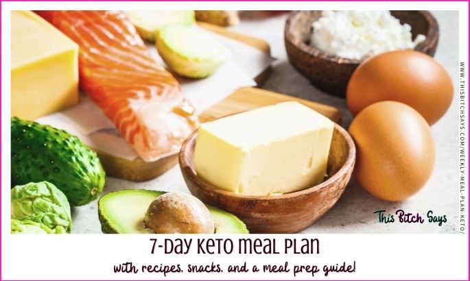 feature: 7-day keto meal plan with recipes, snacks, and a meal prep guide