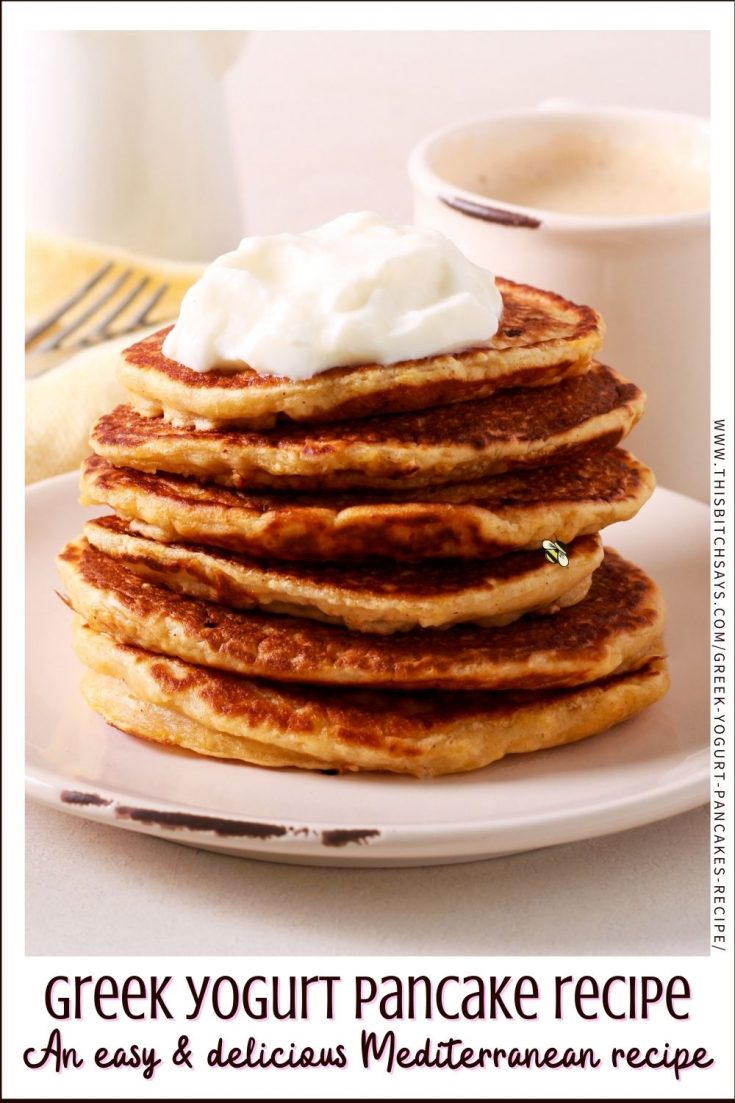 Recipe Card - Greek yogurt pancake recipe (an easy and delicious mediterranean recipe)